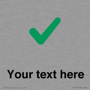 IV7142: Custom plain background, green tick sign