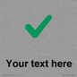 IV7142: Custom plain background, green tick sign