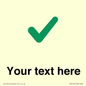 IV7142: Custom plain background, green tick sign