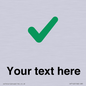 IV7142: Custom plain background, green tick sign