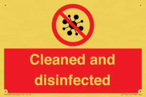 IV7154: Cleaned and disinfected