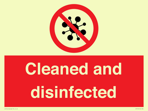IV7154: Cleaned and disinfected