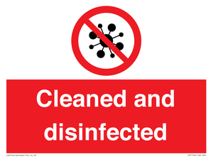 IV7154: Cleaned and disinfected