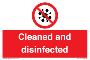 IV7154: Cleaned and disinfected