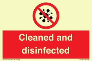 IV7154: Cleaned and disinfected