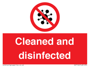 IV7154: Cleaned and disinfected