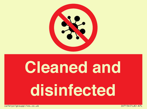 IV7154: Cleaned and disinfected