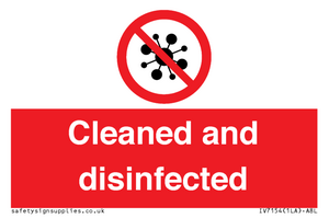 IV7154: Cleaned and disinfected