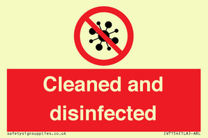 IV7154: Cleaned and disinfected