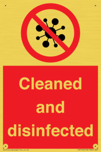 IV7154: Cleaned and disinfected
