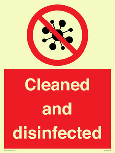 IV7154: Cleaned and disinfected