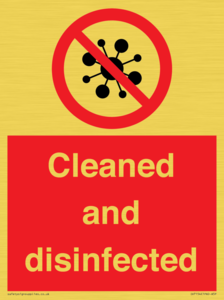 IV7154: Cleaned and disinfected