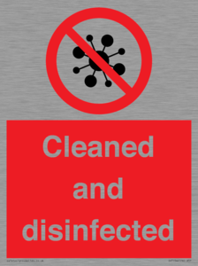 IV7154: Cleaned and disinfected