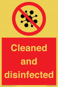 IV7154: Cleaned and disinfected