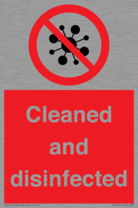 IV7154: Cleaned and disinfected