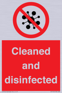 IV7154: Cleaned and disinfected