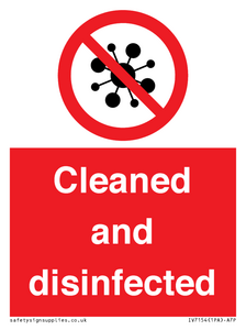 IV7154: Cleaned and disinfected