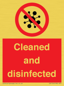 IV7154: Cleaned and disinfected