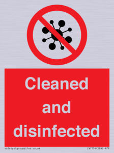 IV7154: Cleaned and disinfected