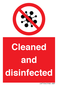IV7154: Cleaned and disinfected