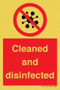 IV7154: Cleaned and disinfected