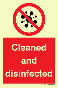 IV7154: Cleaned and disinfected