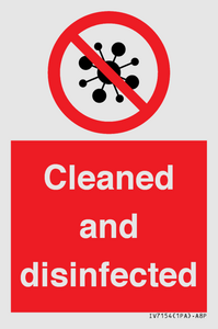 IV7154: Cleaned and disinfected