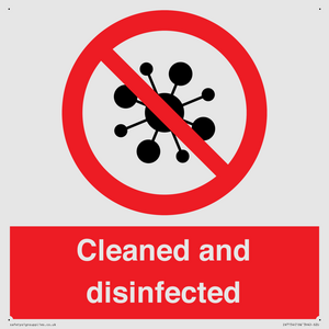IV7154: Cleaned and disinfected