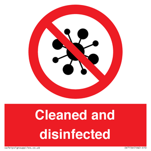 IV7154: Cleaned and disinfected