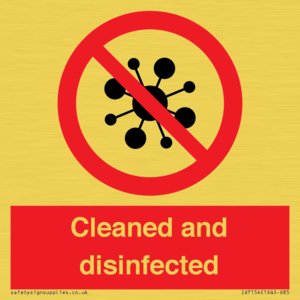 IV7154: Cleaned and disinfected