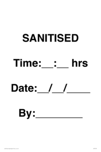 IV7159: SANITISED Time: __ : __ hrs Date: __ / __ / ____ By: ________