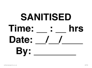 IV7159: SANITISED Time: __ : __ hrs Date: __ / __ / ____ By: ________