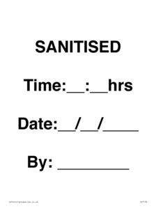 IV7159: SANITISED Time: __ : __ hrs Date: __ / __ / ____ By: ________