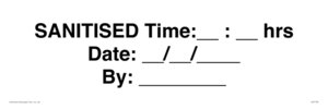 IV7159: SANITISED Time: __ : __ hrs Date: __ / __ / ____ By: ________