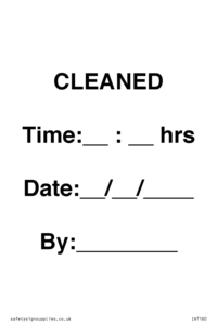 IV7160: CLEANED Time: __ : __ hrs Date: __ / __ / ____ By: ________