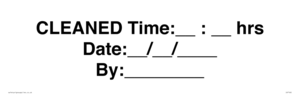 IV7160: CLEANED Time: __ : __ hrs Date: __ / __ / ____ By: ________