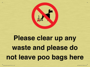 IV7164: Please clear up any waste and please do not leave poo bags here