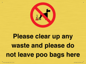 IV7164: Please clear up any waste and please do not leave poo bags here
