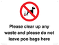 IV7164: Please clear up any waste and please do not leave poo bags here