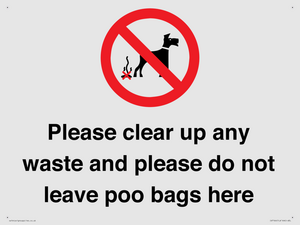 IV7164: Please clear up any waste and please do not leave poo bags here
