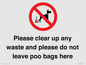 IV7164: Please clear up any waste and please do not leave poo bags here