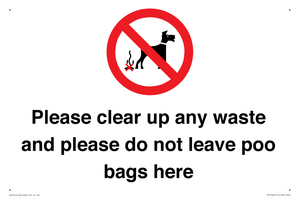IV7164: Please clear up any waste and please do not leave poo bags here