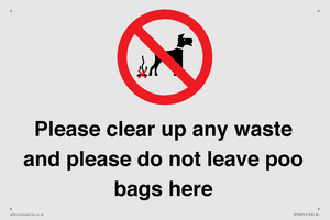 IV7164: Please clear up any waste and please do not leave poo bags here