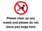 IV7164: Please clear up any waste and please do not leave poo bags here