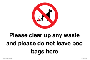IV7164: Please clear up any waste and please do not leave poo bags here