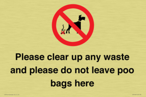 IV7164: Please clear up any waste and please do not leave poo bags here