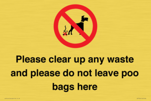IV7164: Please clear up any waste and please do not leave poo bags here