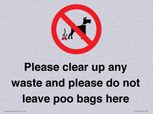 IV7164: Please clear up any waste and please do not leave poo bags here