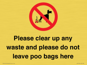 IV7164: Please clear up any waste and please do not leave poo bags here