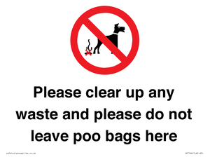 IV7164: Please clear up any waste and please do not leave poo bags here